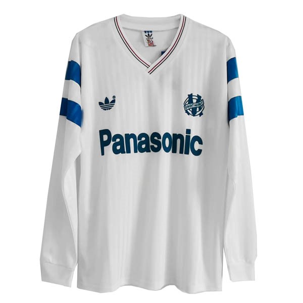 Camiseta Marsella 1ª Kit ML Retro 1990 Blanco